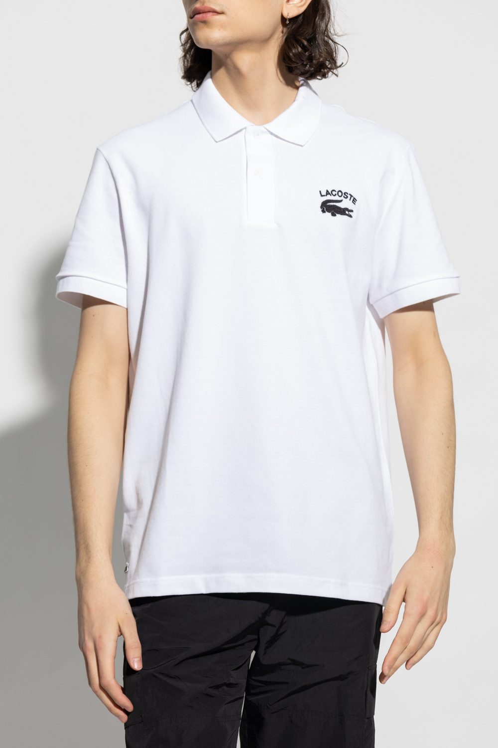 White Polo shirt with logo Lacoste - SchaferandweinerShops